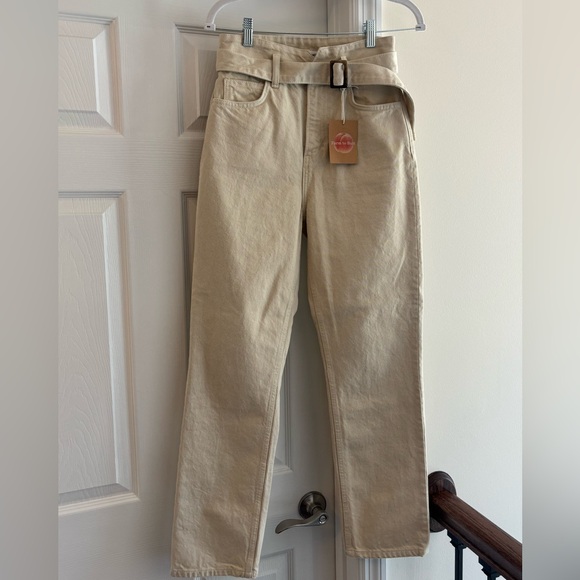 Reformation Belted High Rise Straight Jeans - Picture 2 of 12